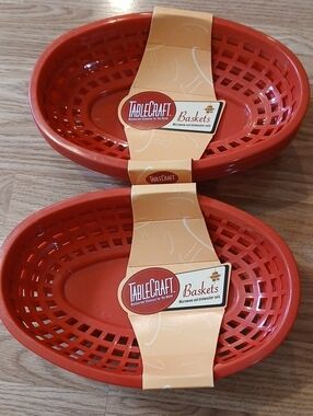 Lot Of 2 4-Pack Diner Style Serving Baskets Tablecraft